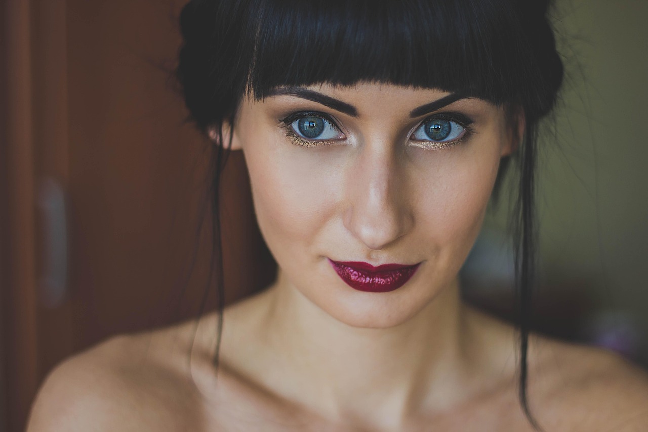 woman, face, bust, head, makeup, cosmetics, bangs, black hair, hairstyle, portrait, model, female portrait, female model, girl, lipstick, lady, female, brunette, glamour, face, face, bangs, lipstick, lipstick, lady, lady, lady, lady, lady