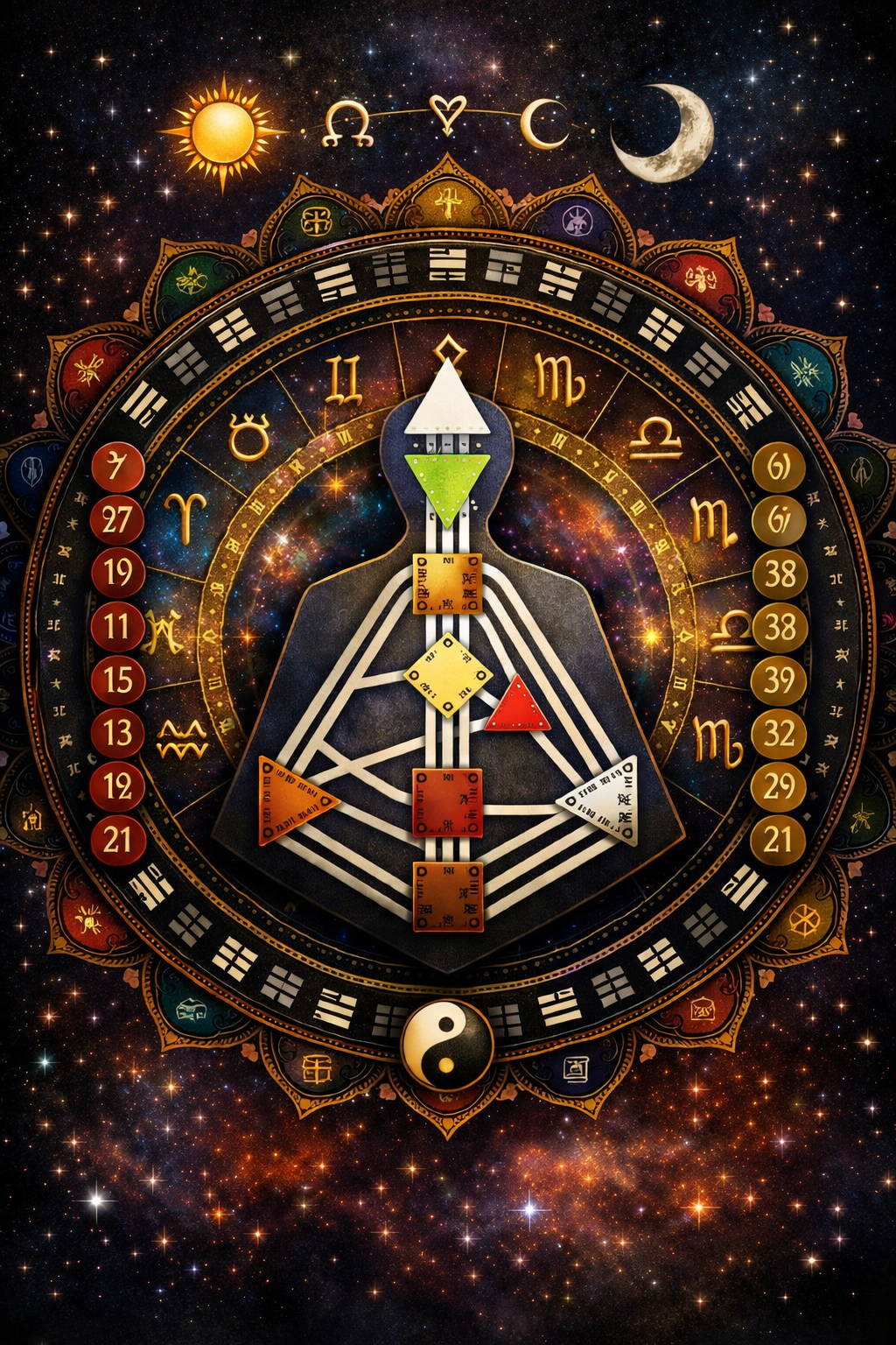 cosmic human design bodygraph illustration